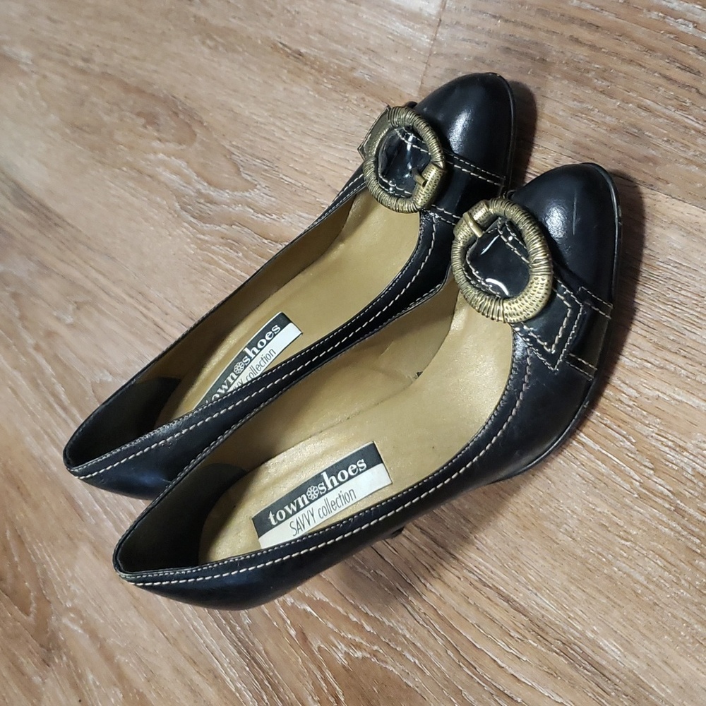 (EU40) Town Shoes SAVVY Collection Classy Heels Buckle Accent Formal Office